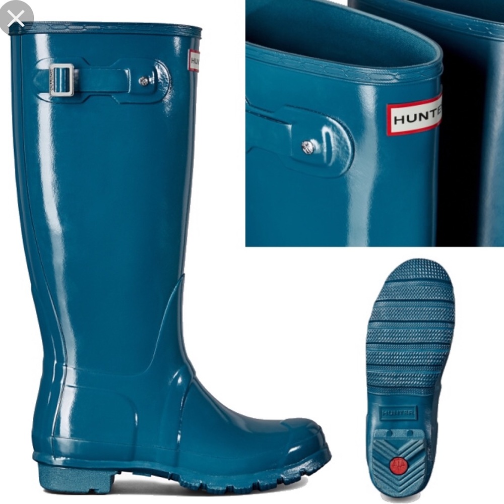 Tall Teal Hunter boots